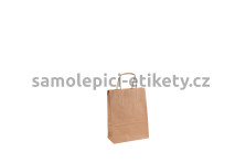 Papírová taška 18x8x24 cm s kroucenými papírovými držadly, přírodní