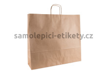 Papírová taška 54x15x49 cm s kroucenými papírovými držadly, přírodní