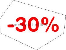 Etikety PRINT 31,7x24,1 mm bílé (balení 100xA4), tvar oktagon, červený potisk -30%