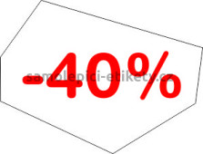 Etikety PRINT 31,7x24,1 mm bílé (balení 100xA4), tvar oktagon, červený potisk -40%