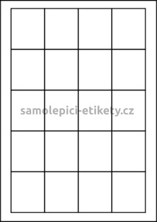 Etikety PRINT 45,2x54,8 mm bílé (balení 100xA4)