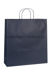 Papírová taška 45x14,5x48 cm s kroucenými papírovými držadly, modrá