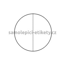 Etikety na kotouči kruh 30 mm transparentní lesklé polyetylenové, perforace (40/1000)