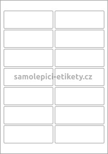 Etikety PRINT 96x34 mm (100xA4) - transparentní lesklá polyesterová folie