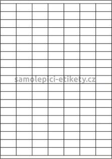 Etikety PRINT 30x15 mm (100xA4), 133 etiket na archu - transparentní lesklá polyesterová folie