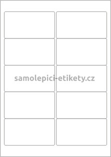 Etikety PRINT 96x50,8 mm bílé pololesklé 250 g/m2 (50xA4)
