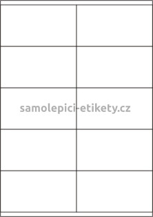 Etikety PRINT 105x57 mm bílé pololesklé 250 g/m2 (1000xA4)