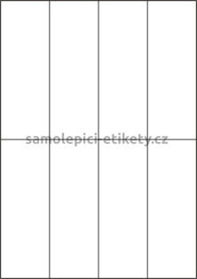 Etikety PRINT 52,5x148,5 mm (100xA4) - zrcadlově lesklá stříbrná polyesterová folie