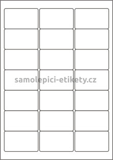 Etikety PRINT 63,5x38,1 mm (100xA4) - zrcadlově lesklá stříbrná polyesterová folie