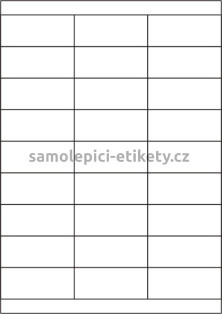 Etikety PRINT 70x30 mm (100xA4) - zrcadlově lesklá stříbrná polyesterová folie