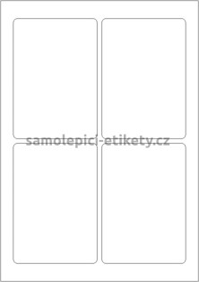 Etikety PRINT 89x127 mm (100xA4) - zrcadlově lesklá stříbrná polyesterová folie