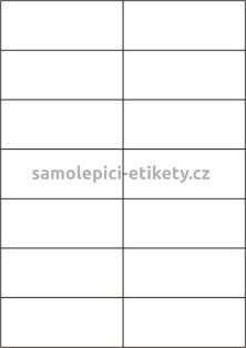 Etikety PRINT 105x42,4 mm (100xA4) - zrcadlově lesklá stříbrná polyesterová folie