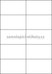 Etikety PRINT 105x59,4 mm (100xA4) - zrcadlově lesklá stříbrná polyesterová folie