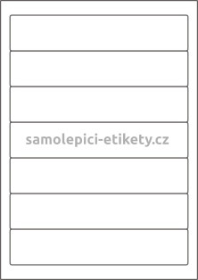 Etikety PRINT 190x38 mm (100xA4) - zrcadlově lesklá stříbrná polyesterová folie